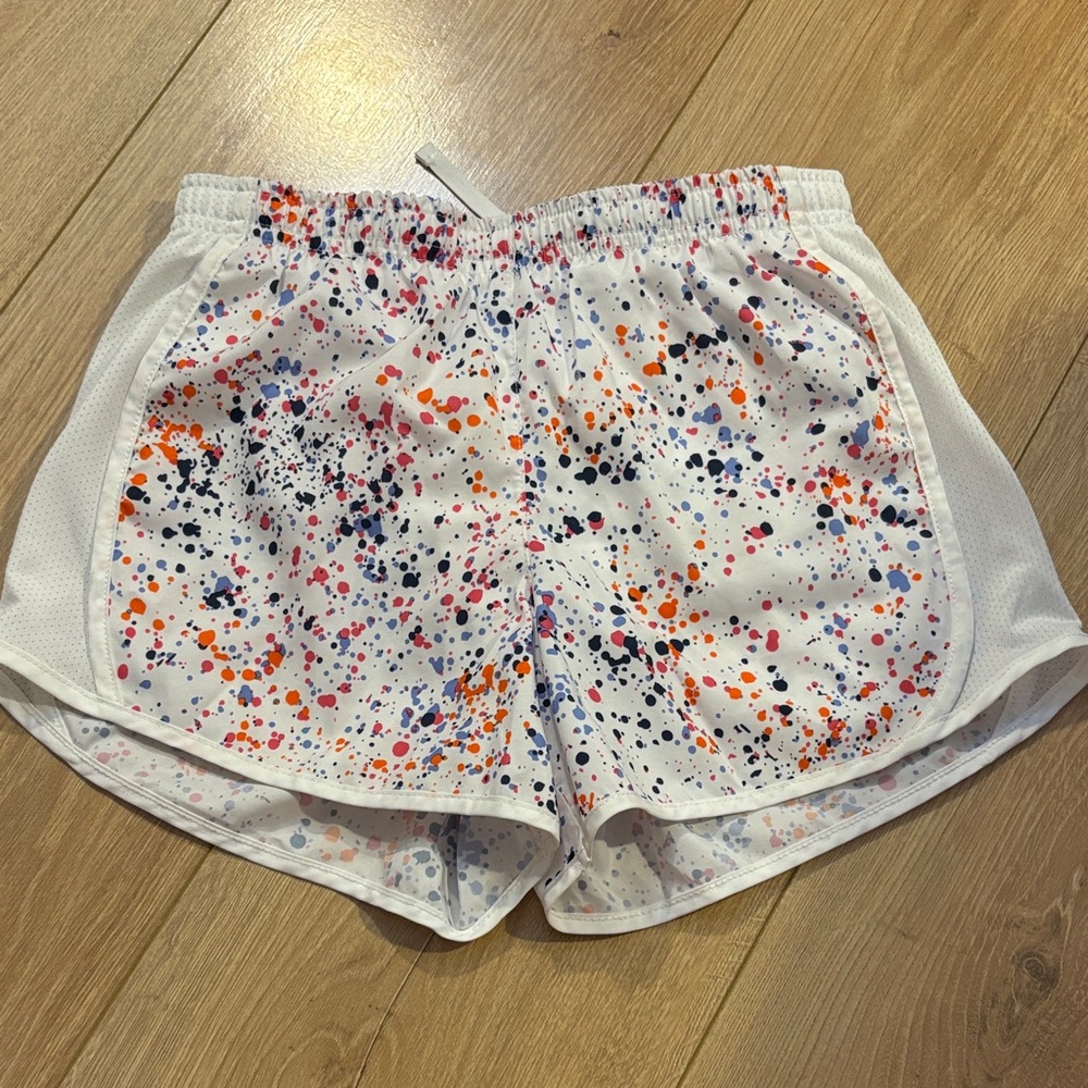 Athletic Works Kids White Splatter Print Shorts